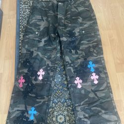 Chrome heart camouflage Pants