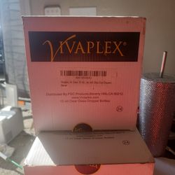 3 cases, Vivaplex,24 Pack, Clear, 15ml With Glass Eye Droppers