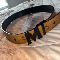 🚨 MCM Reversible Logo Leather Belt + 100% ORIGINAL + SIZE 38 WAIST‼️👖