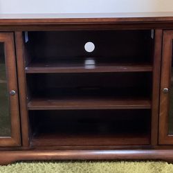 TV Stand with Glass Doors