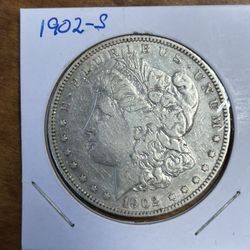 1902. S. Morgan Silver Dollar,  Hard To Find 