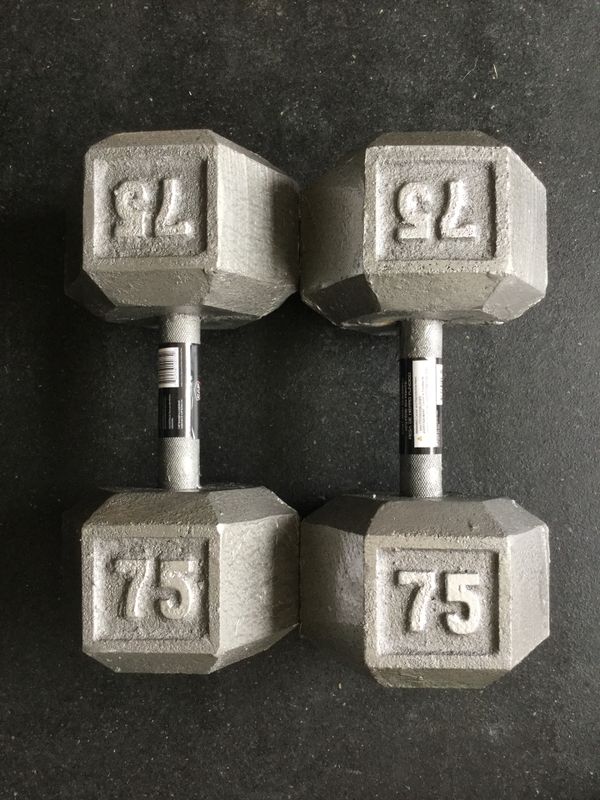 75 pound dumbbell weights for Sale in San Antonio, TX OfferUp