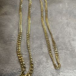 Brand new 10k gold 22inch Miami cuban chains 7&8mm 60.3g all real NO TRADES
