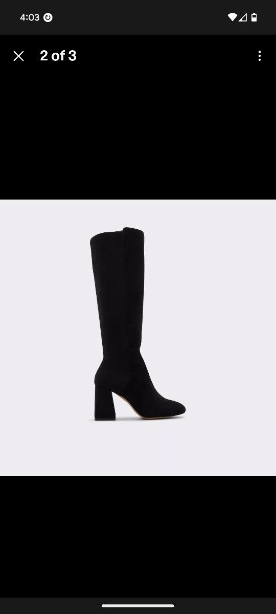 Aldo Black Suede Over The Knee Boots Size 6 (MSRP $100)