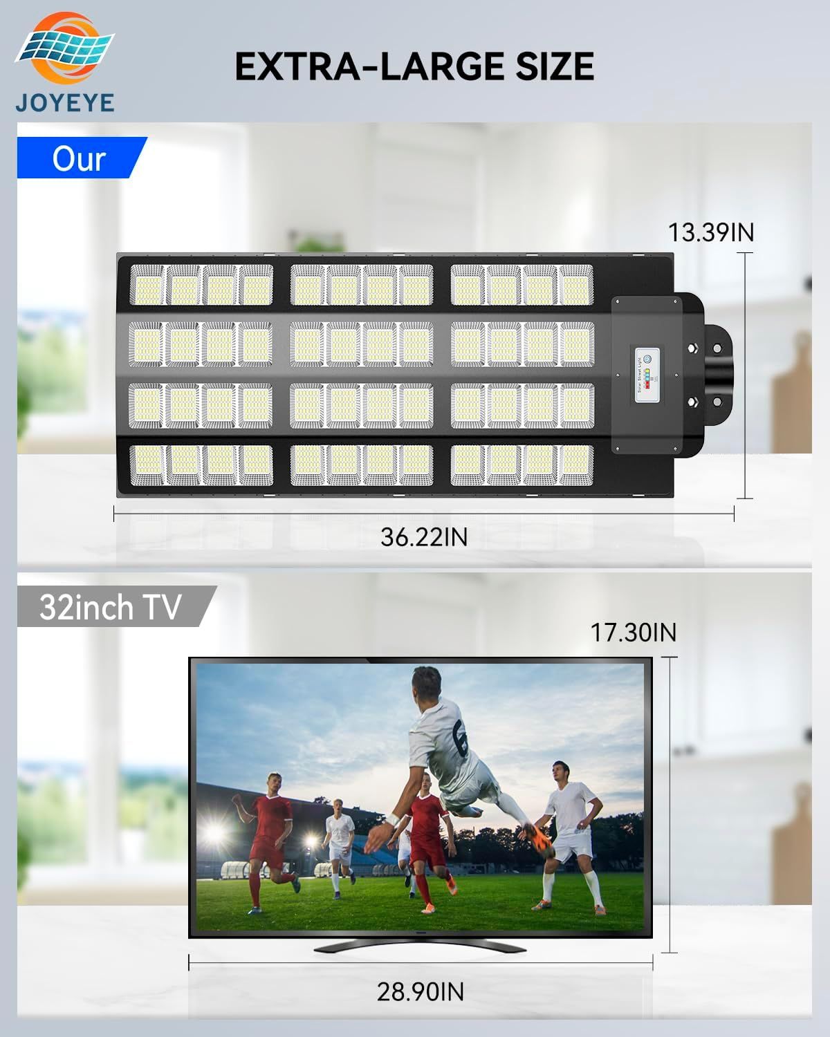 10000W Solar Street Lights Outdoor: Commercial Solar Parking Lot Lights with Motion Sensor and Remote Control, IP66 Waterproof, Wide Angle Dusk to Daw