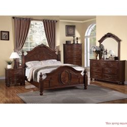 Gorgeous Queen size Complete Bedroom Set. Mattress Sold Separately 