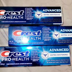 3 Crest Pro-Health Advanced Extra Whitening Toothpaste  (5.1 oz Tubes) For $11/$11 Por Los 3