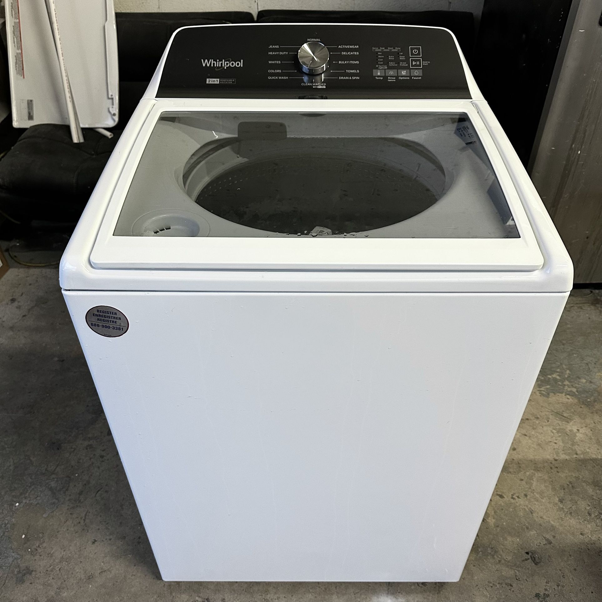Washer Whirlpool 4.8 Cf Removable Agitator (FREE DELIVERY & INSTALLATION)