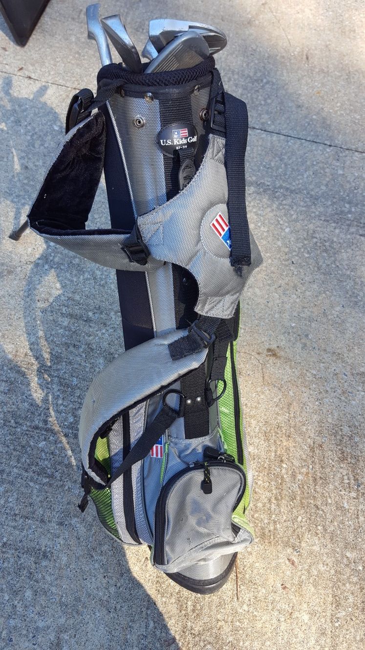 Youth golf clubs and bag