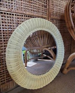 Vintage Wicker Mirror