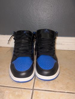 Air Jordan 1 Mid Royal Blue Black Sneakers