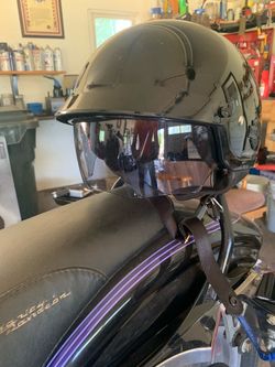 Harley Davidson half helmet with visor