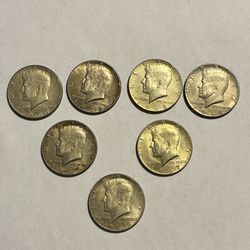 Silver bundle (7) Kennedy half dollars - silver - junk silver