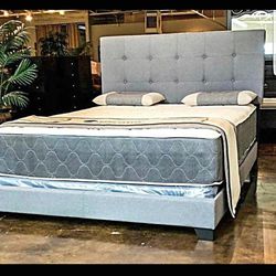 Florence Gray Upholstered King Bed 📌 Fast Delivery,  Finance Available 