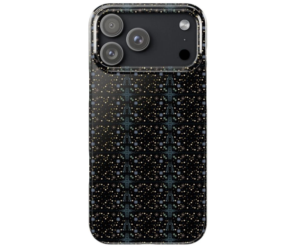 Gold Snow Star Slim Phone Case Protective Phone Cover, Stylish iPhone 17 Pro Air