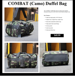 gym bag duffel bag black camo military green
