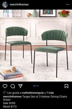 Target Set of 2 Kalmar Dining Chairs Green