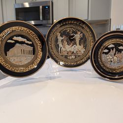 Greek Plates - Decorative 24 Karat Gold (3 plates)