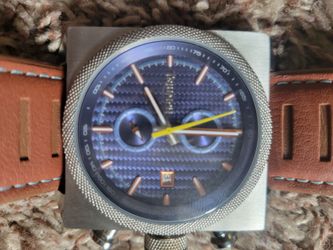 Vintage Preowned Triumph Scrambler Chrono 43MM Men's Watch with Carbon fiber