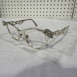 Vintage 1960s Glo-Spec Cat Eye Eyeglasses 20/44. 