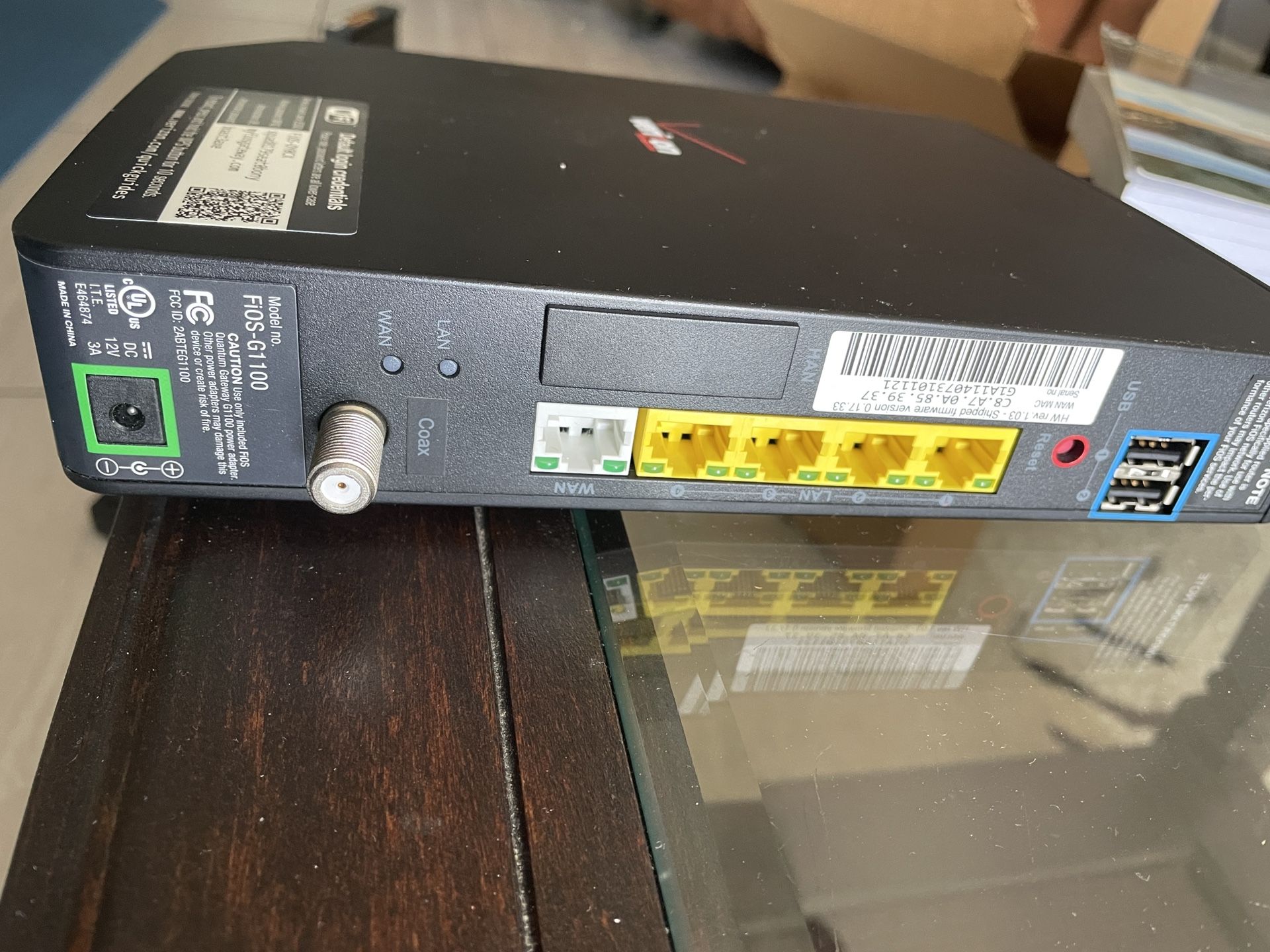 Verizon Fios G-1100 Modem/wifi router