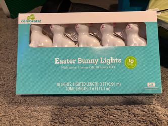 Way to Celebrate Easter Bunny String Lights