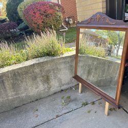 Mirror Can Be Attached To A Dresser If Wanted 