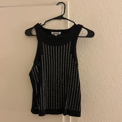 Black Tank Top with Sparkles