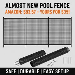 4x12 FT Pool Safety Fence – Protects Kids & Pets | $35 (Almost New, Retails $93)