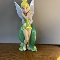 Vintage 90's Disney Store Exclusive Porcelain Tinkerbell "Shiny Figure"