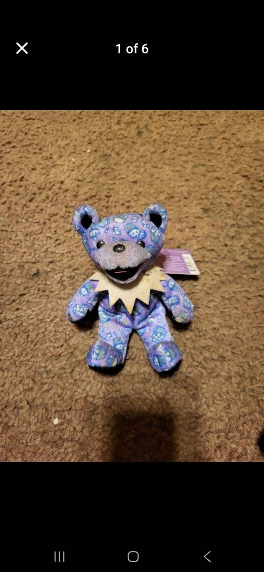 Grateful Dead Plush Bean Bear Rare