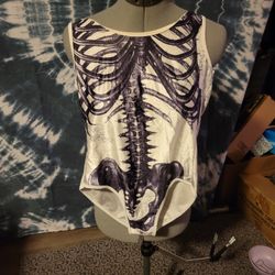 Skeleton Leotard Women's Small - Medium 