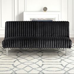 Brand New Black Contemporary Style Futon Sofa Sleeper 