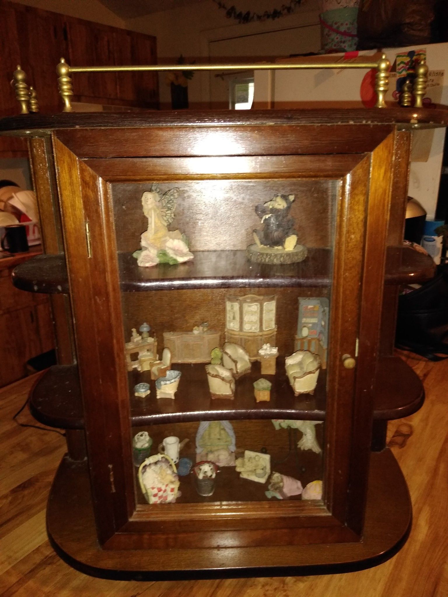 Antique small curio cabinet