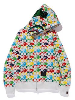 BAPE Shark Full-Zip Hoodie Multicolor Ape Head Print