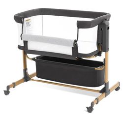 NEW baby bedside sleeper bassinet NUEVA cuna para bebe con acceso desde cama colchon  y ruedas