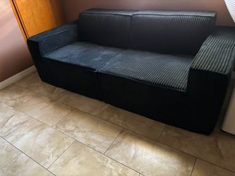 Black Boneless Couch Sofa