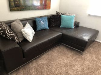 Leather sectional 8.5 by 5.5 top grain leather