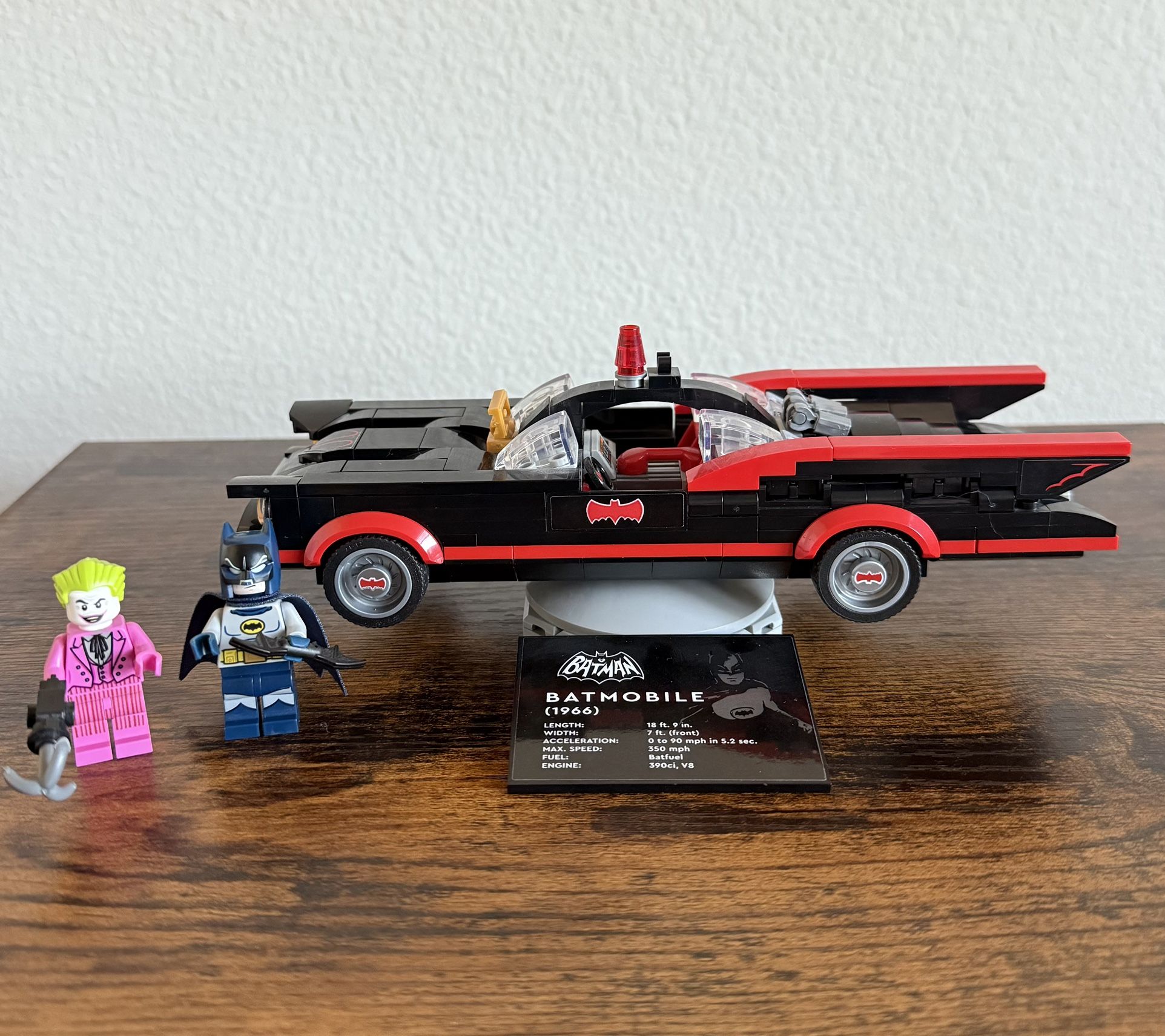 LEGO 1966 Batman TV Batmobile with Minifigures (Already Assembled)