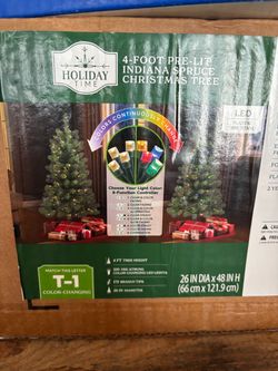 Holiday Time 4-Foot Pre-Lit Indiana Spruce Christmas Tree