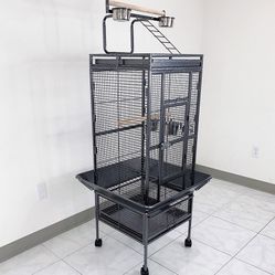 Brand New $130 Large 61” Tall Bird Cage with Rolling Stand Playtop for Parakeets Parrots Conures Cockatiel 