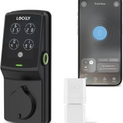 Lockly Guard Deadbolt PGD728WPU Commercial Smart Lock – UL10B/10C Fire Rated Keypad Deadbolt with Fingerprint, Wi-Fi & Bluetooth, Alexa & Google Compa
