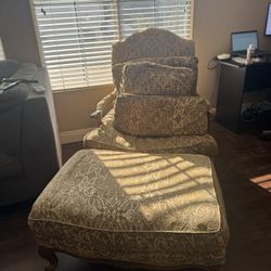 Ethan Allen chair with ottoman