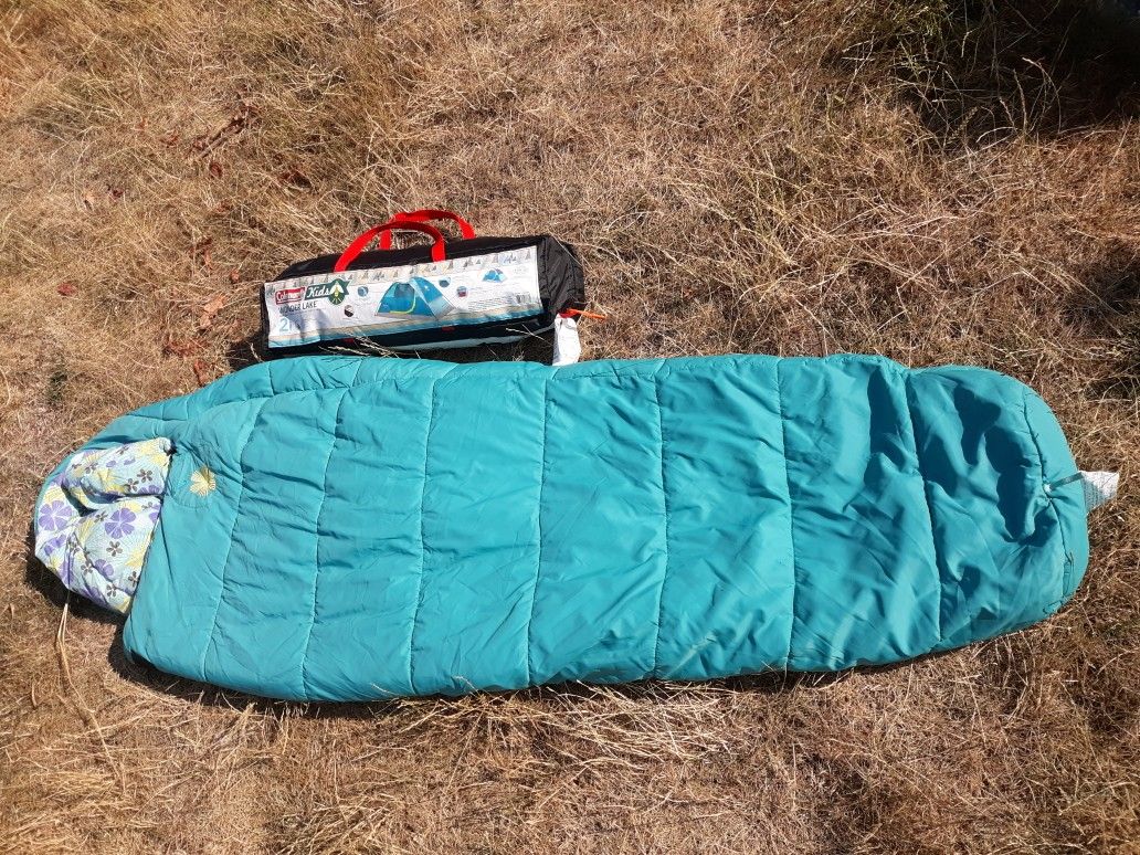 Kids Tent And Sleeping Bag Kid 20 Degree Mummy Style Bag 2 Man Tent Pair Both