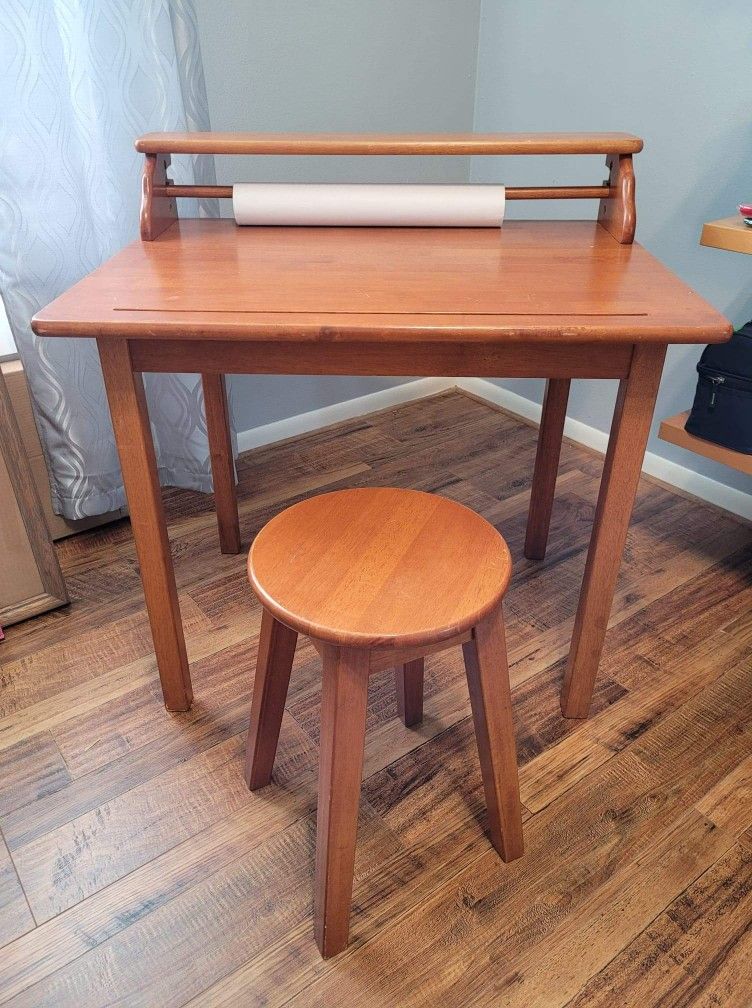 Rectangular Craft Table with Stool