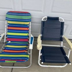 Two Relax Chairs, Folding Chairs,,Beach Chairs

