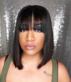 12” 4x4 Lace Closure Bang Unit 100% human