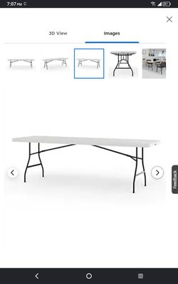 6ft folding white top table