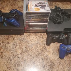 PS3 with 13 Games And 3 Controllers & PS2
