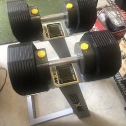 MX 55 Weight Set With Adjustable Dumbbells 